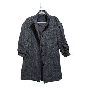 Club Monaco wool blend overcoat size Medium Tweed baloon sleeve winter carcoat
